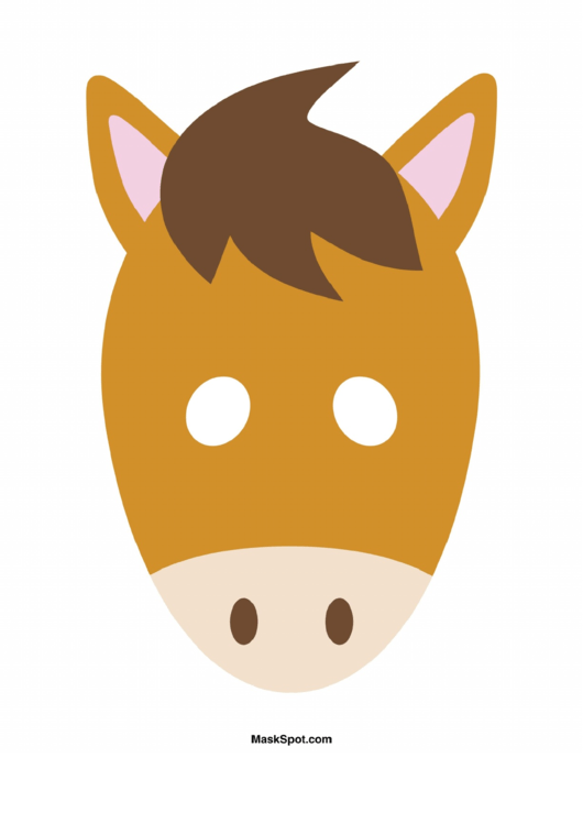 Horse Mask Template Printable pdf
