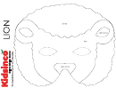 Lion B/w Mask Template