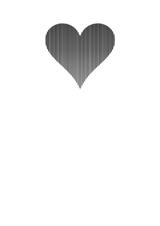 Monochrome Heart Pattern Template Printable pdf
