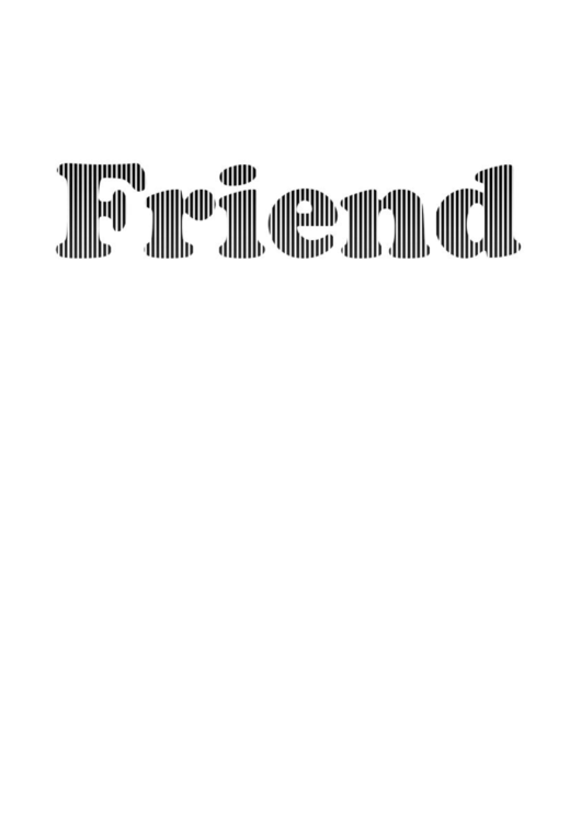 Friend Fancy Letter Template Printable pdf