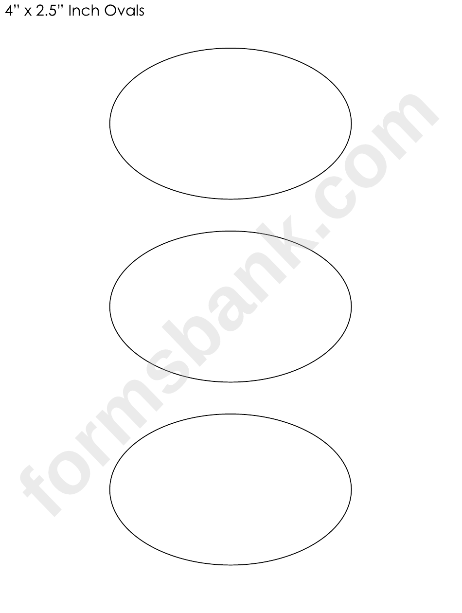 4x2.5 Oval Template