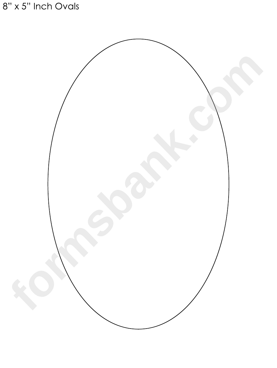 8x5 Oval Template