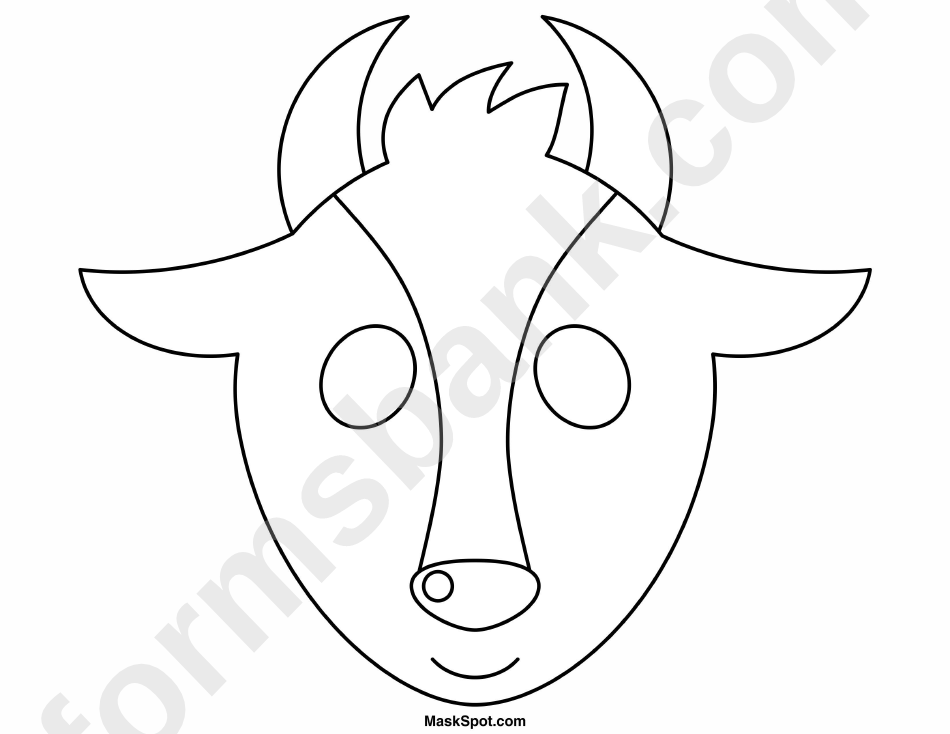 Goat Mask Template To Color