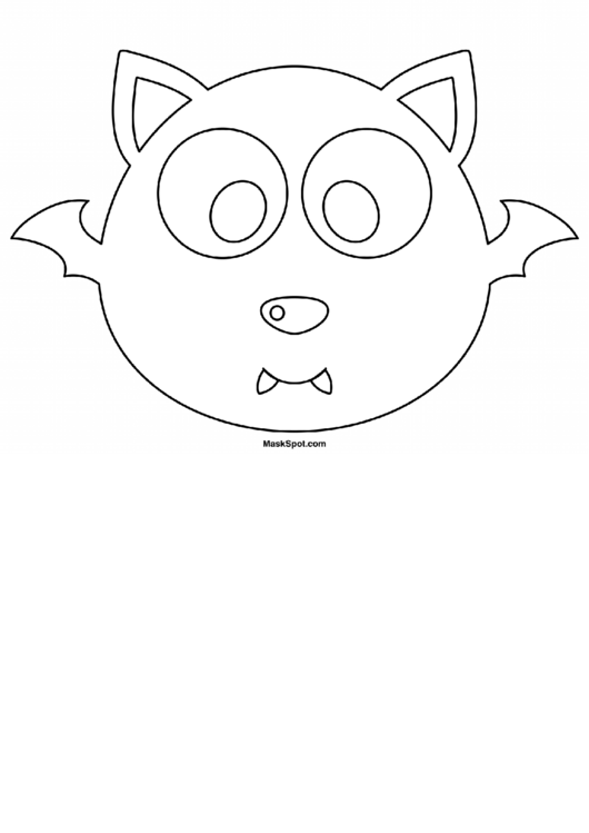 Bat Mask Template To Color