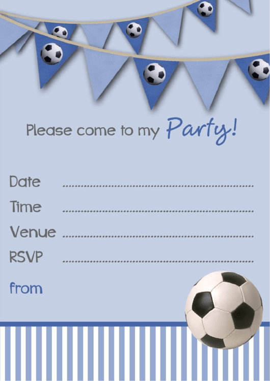 Football Party Invitation Templates
