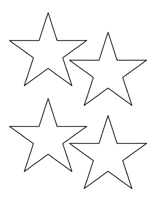 4 Inch Star Template Printable pdf