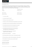 Evaluation Form - Blank