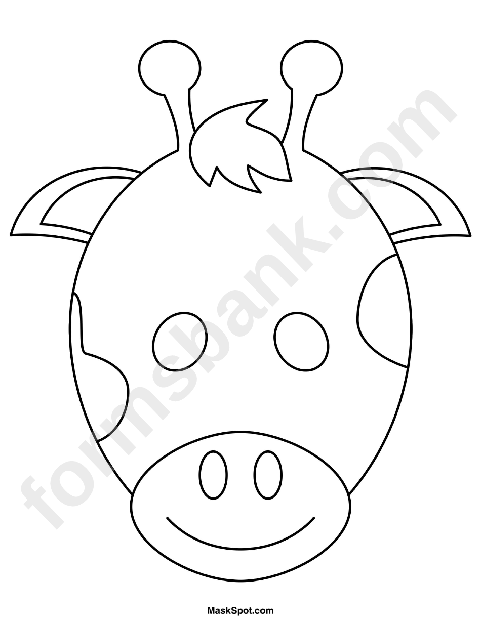 Giraffe Mask Template To Color