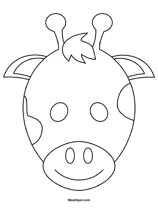 Giraffe Mask Template To Color