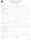 Special Education Services Swim Information Form