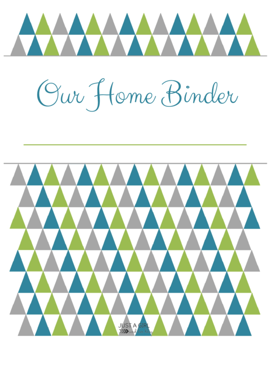 Our Home Binder Printable pdf