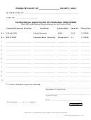 Ohio Probate Form - Confidential Disclosure Of Personal Identifiers
