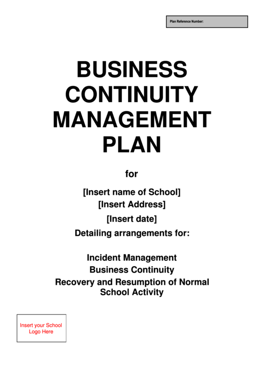 Business Continuity Management Plan Printable pdf