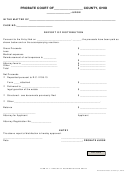 Ohio Probate Form - Report Of Distribution