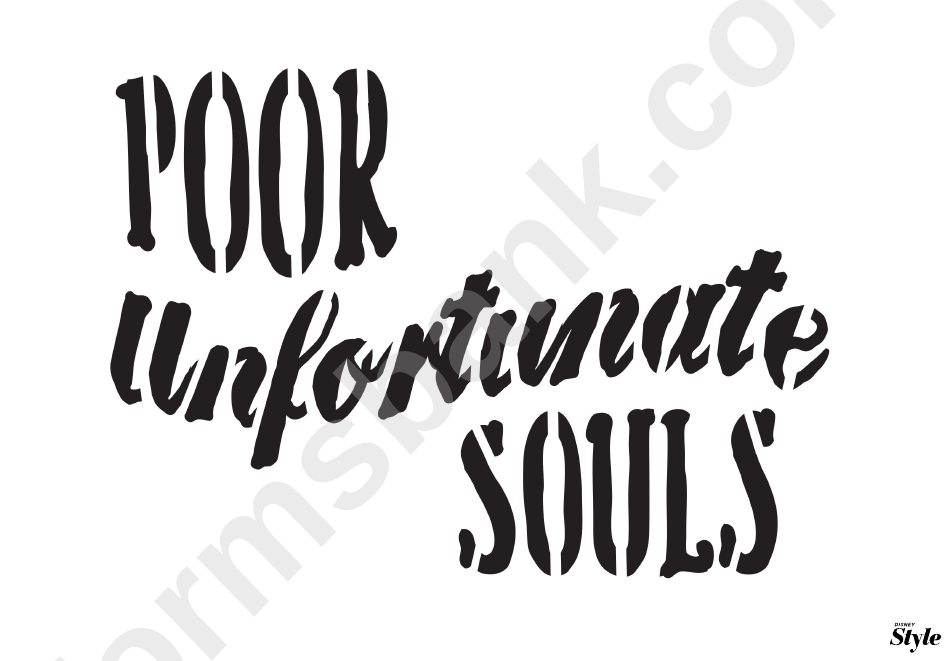 Poor Unfortunate Souls Poster Template