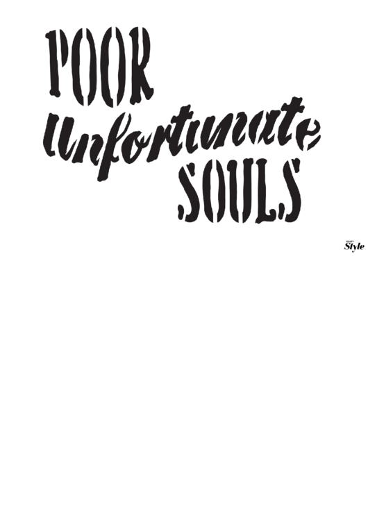 Poor Unfortunate Souls Poster Template Printable pdf