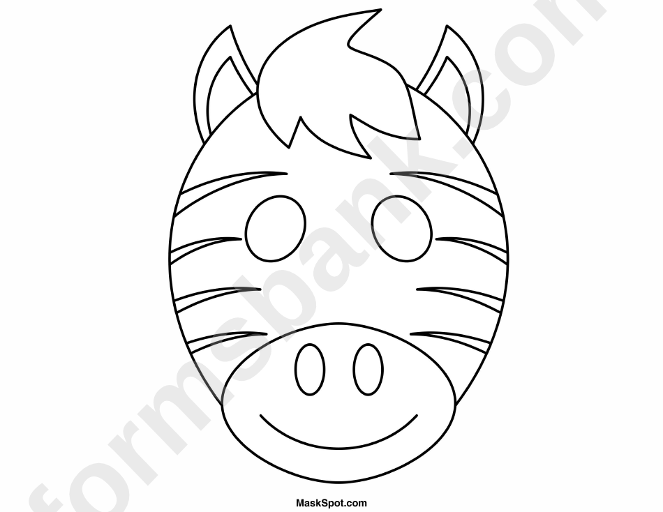 Zebra Mask Template To Color