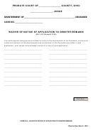 Ohio Probate Form - Waiver Of Notice Of Application To Disinter Remains