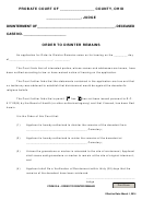 Ohio Probate Form - Order To Disinter Remains