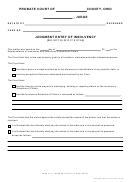 Ohio Probate Form - Judgment Entry Of Insolvency