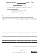 Ohio Probate Form - Continuation Insolvency Schedule Of Claims