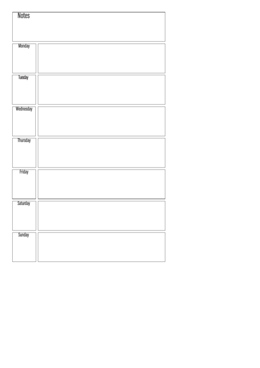 Weekly Day Planner Template