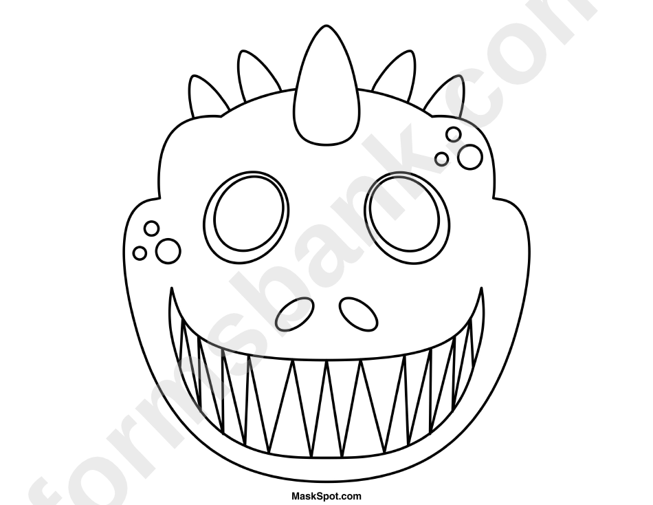 Dinosaur Mask Template To Color