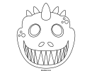 Dinosaur Mask Template To Color