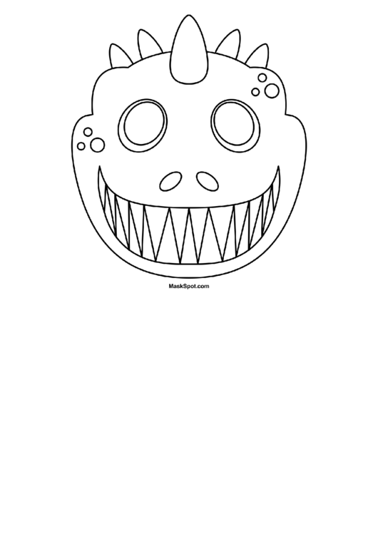 Dinosaur Mask Template To Color printable pdf download