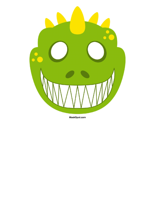 Dinosaur Mask Template printable pdf download