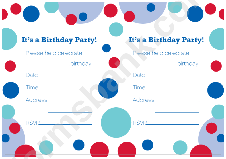 Birthday Invitation Templates