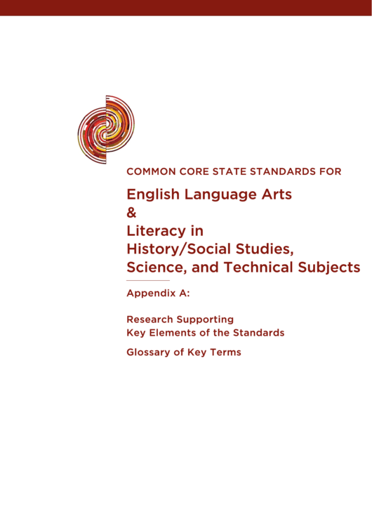 Common Core Standard For English Language Arts Printable pdf