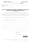 Ohio Probate Form - Notice To Guardian And Maker Of Comments Or Complaintsdisposition Of Comments Or Complaints