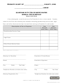 Ohio Probate Form - Guardian With Ten Or More Wards Annual Fee Schedule