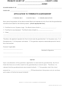 Ohio Probate Form - Application To Terminate Guardianship