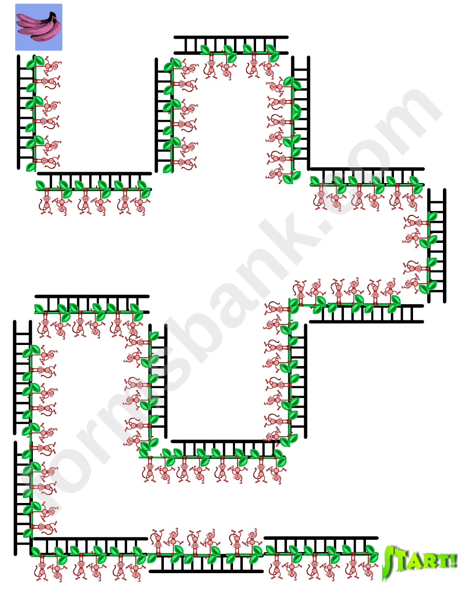 Monkey Ladders Maze Game Template