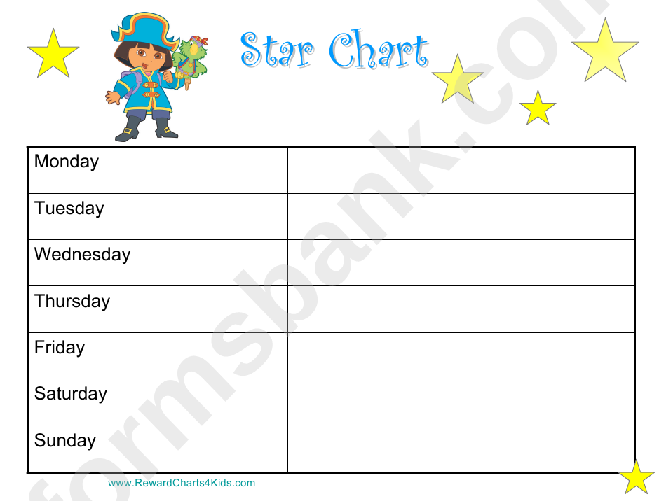 Dora Star Chart printable pdf download