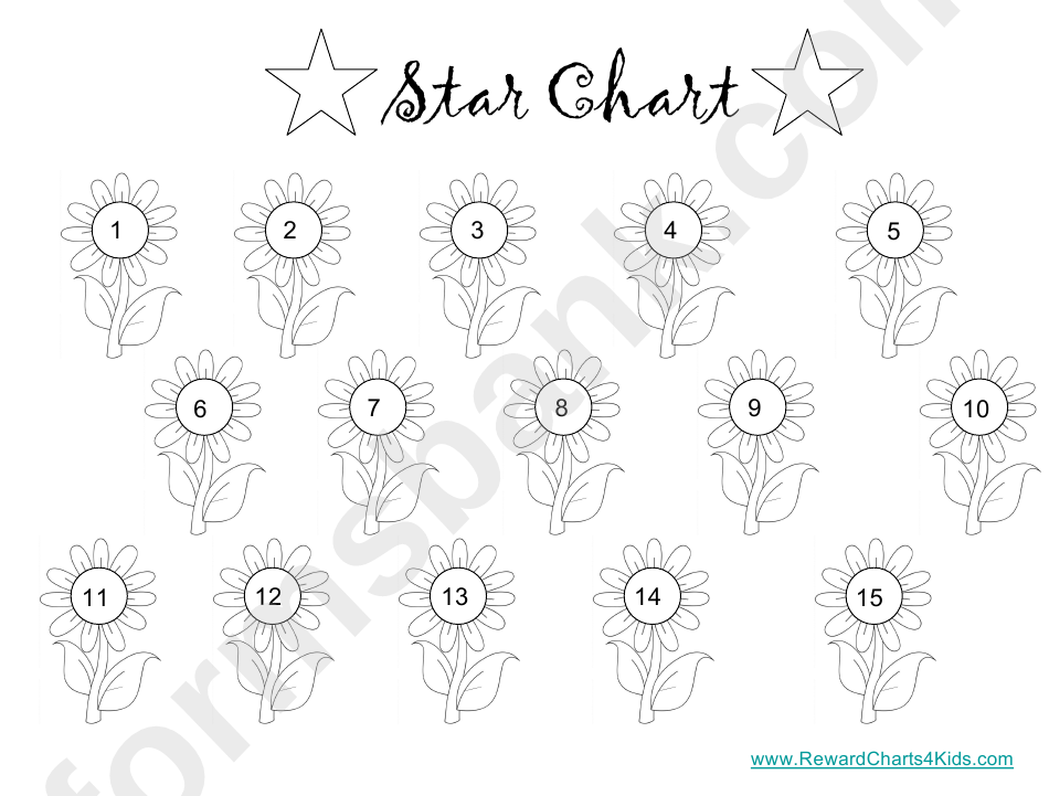 Star Chart With Flowers