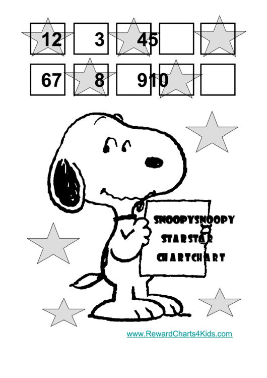 Snoopy Star Chart Printable pdf