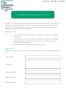 Feedback And Complaints Form - The Advocacy Project
