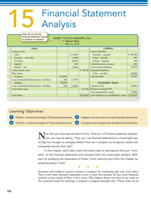 Financial Statement Analysis Printable pdf