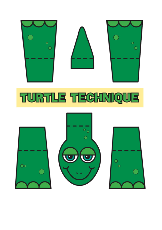 Green Turtle Template Printable pdf