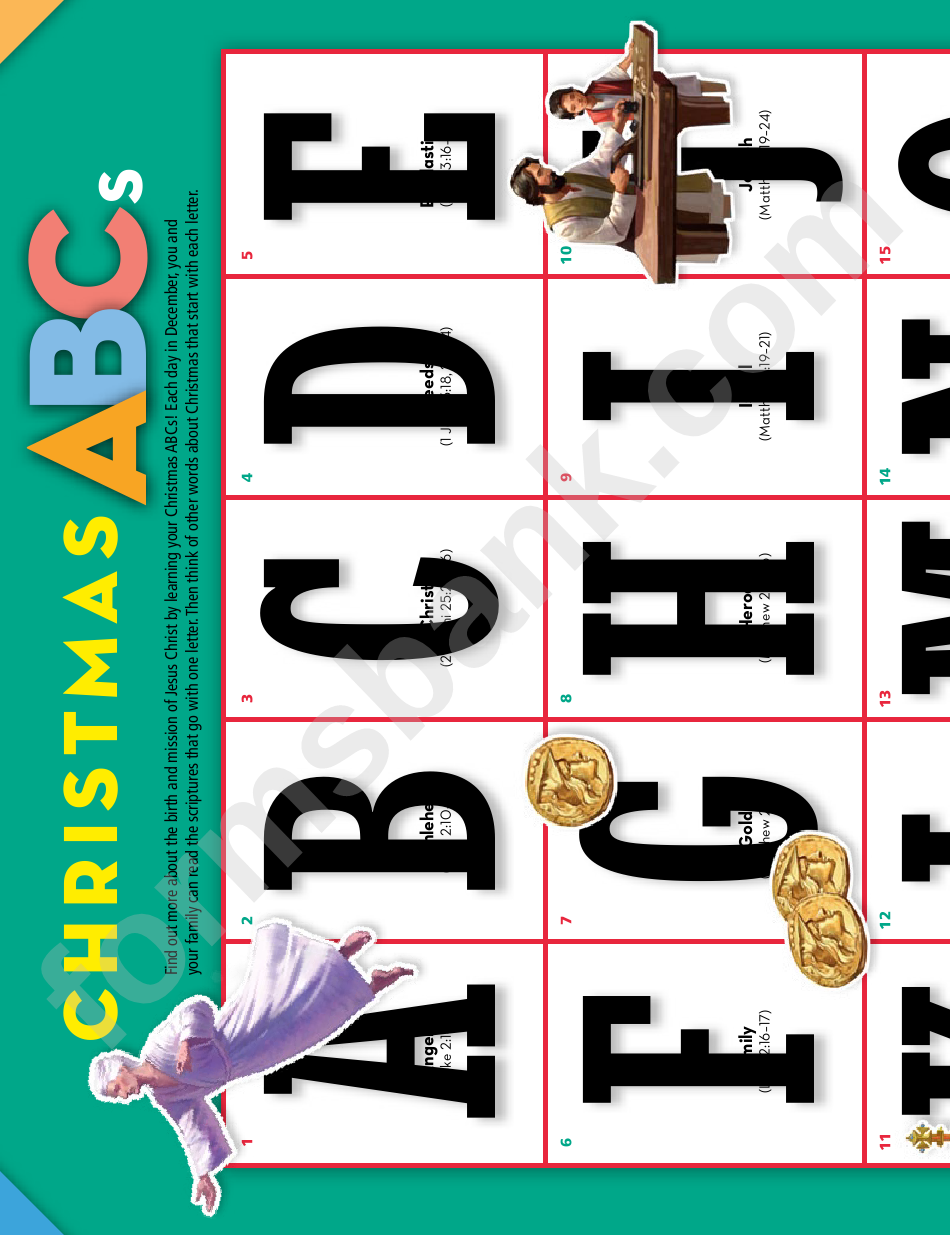 Christmas Alphabet Chart