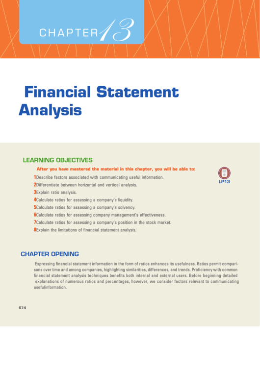 Financial Statement Analysis Printable pdf