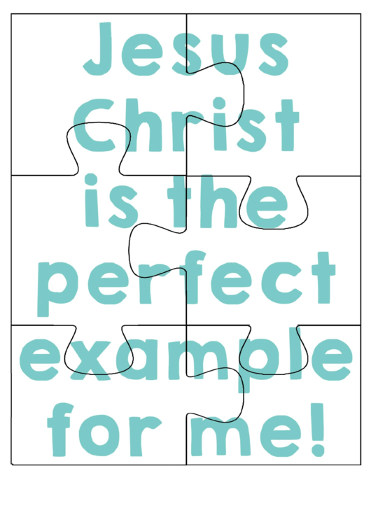 Christian Jigsaw Puzzle Template Printable pdf