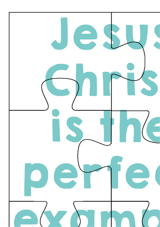 Christian Jigsaw Puzzle Template Printable pdf