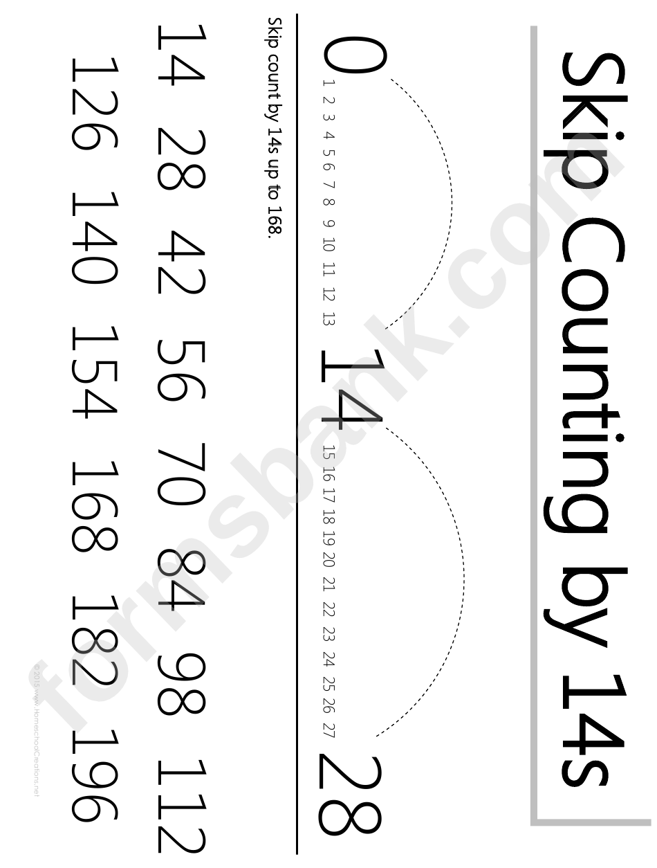 Skip Counting Charts