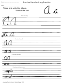 Cursive Handwriting Practice Sheet