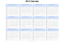 Calendar Template - 2015