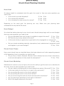 Church Event Planning Checklist Printable pdf